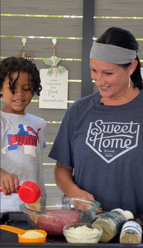making the meatballs