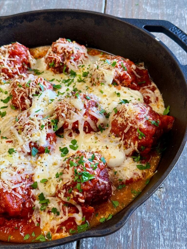 Smoked Meatballs with Burrata Cheese