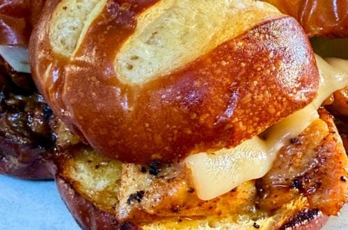 Blackstone Hot Honey Mustard Chicken Sliders