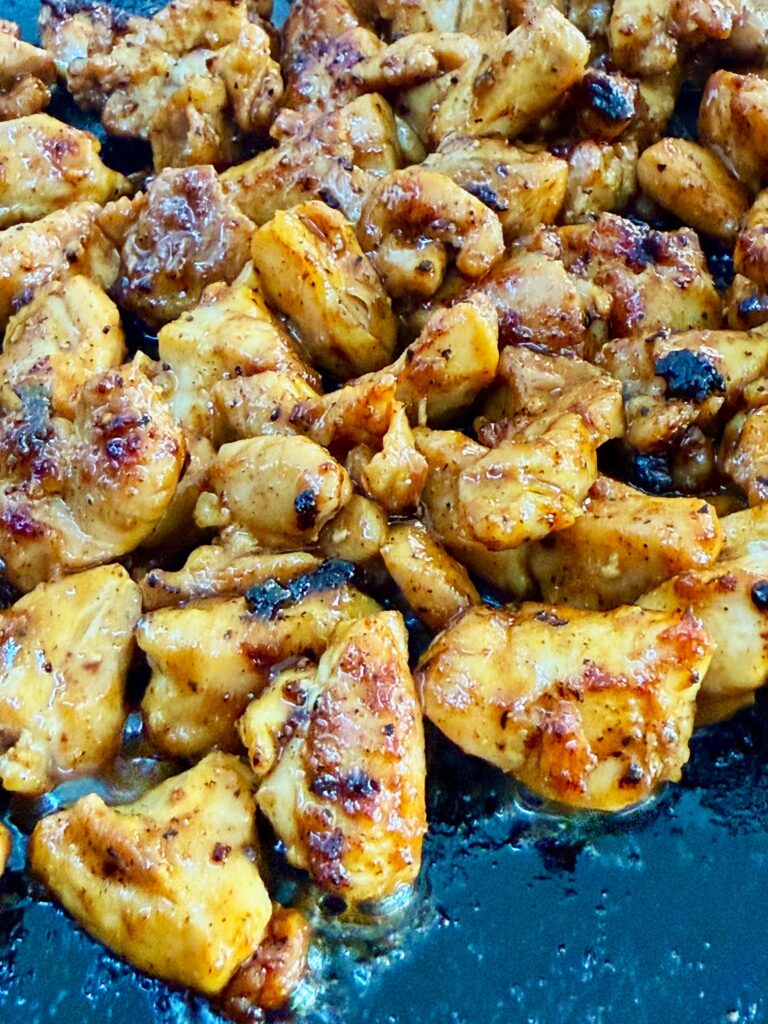 Blackstone Hot Honey Mustard Chicken Bites