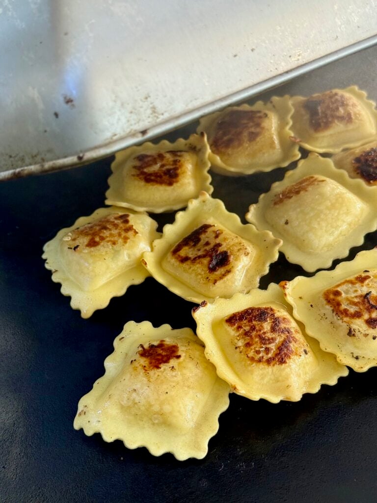 ravioli under a melting dome