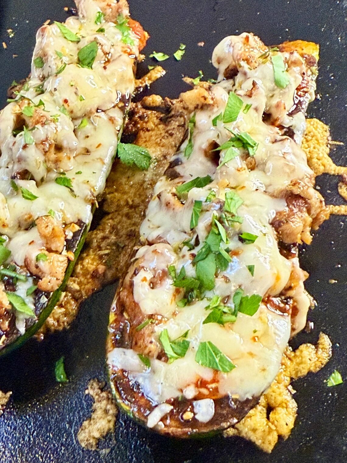 Blackstone Sausage Stuffed Zucchini