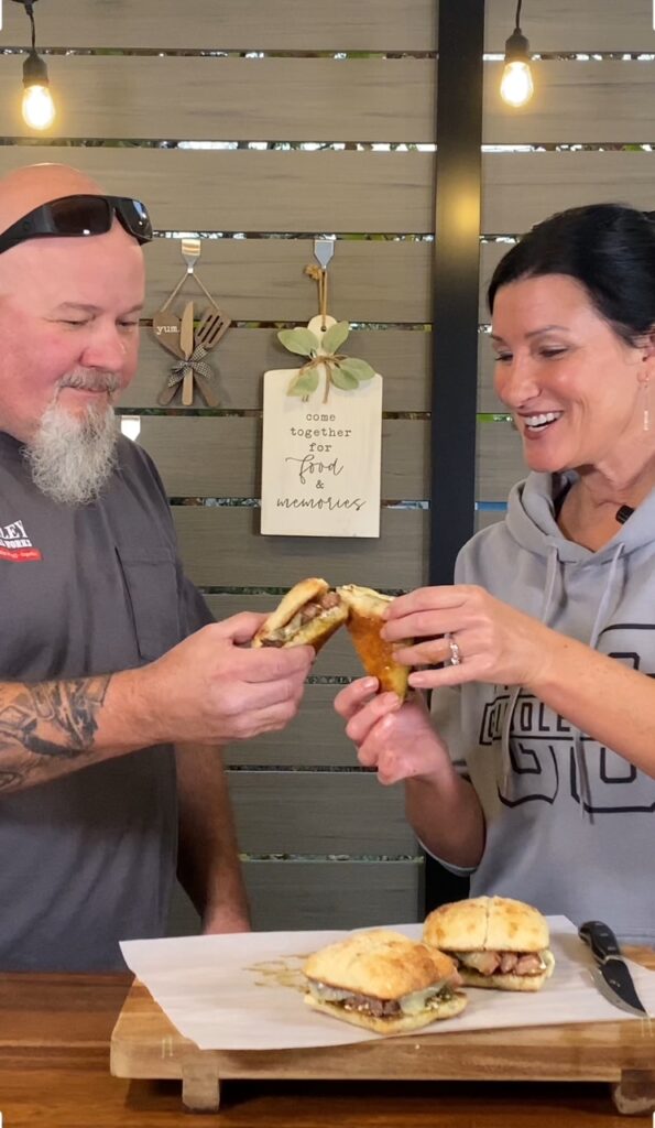 Blackstone Pesto Goat Cheese Steak Sandwiches