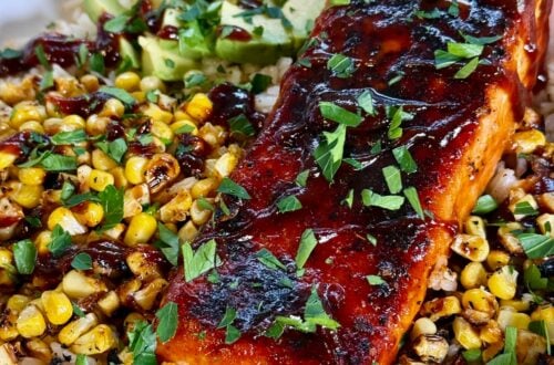 Blackstone BBQ Whiskey Salmon Bowls