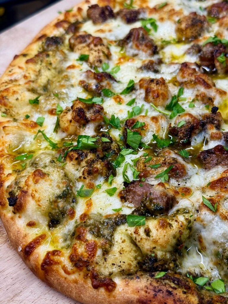 Steak and Lobster Outdoor Pizza