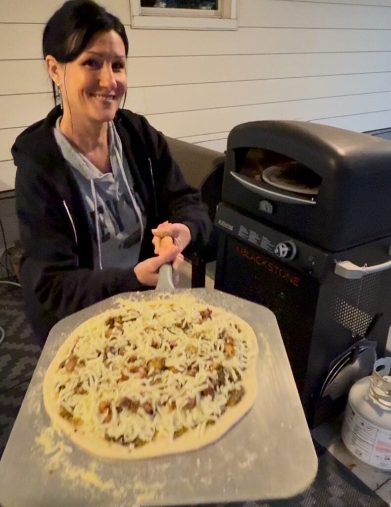 Steak and Lobster Outdoor Pizza