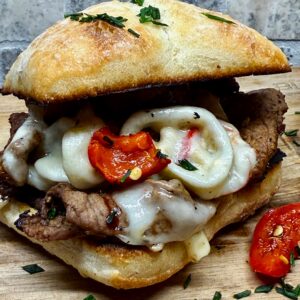 Blackstone Cherry Pepper Steak Sandwiches