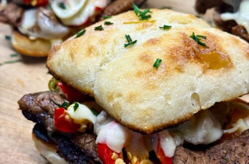 Blackstone Cherry Pepper Steak Sandwiches