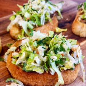 Blackstone Chicken Caesar Garlic Toast