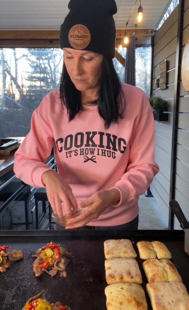 Blackstone Cherry Pepper Steak Sandwiches