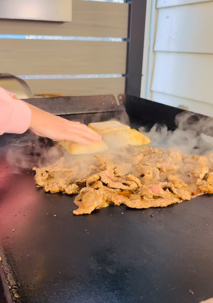 adding the ciabatta rolls