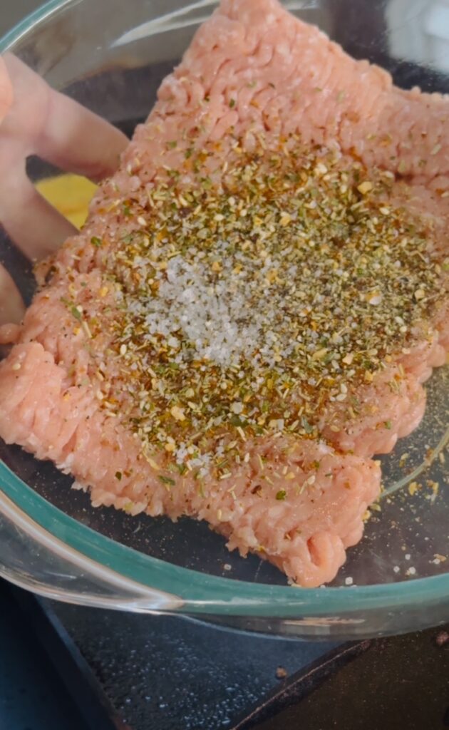 seasoned ground chicken