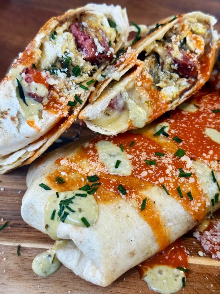 Blackstone Sausage Jalapeno Breakfast Burritos