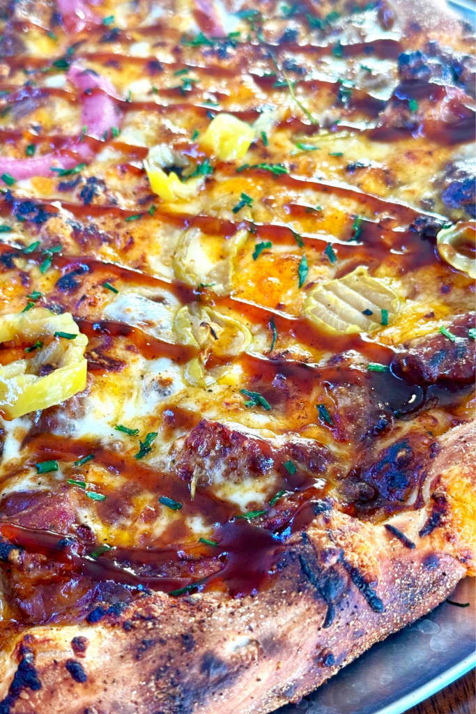 BBQ Pork Burnt End Outdoor Pizza
