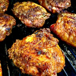 Smoked Lemon Garlic Chicken Thighs