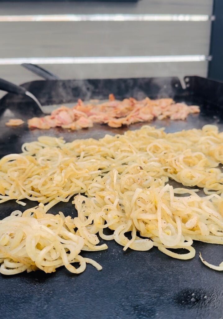 Blackstone Caramelized Onions and Bacon