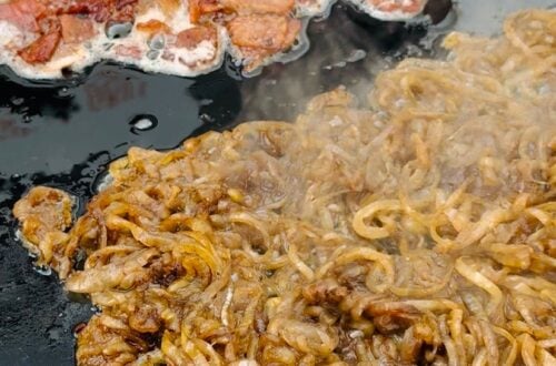 Blackstone Caramelized Onions and Bacon