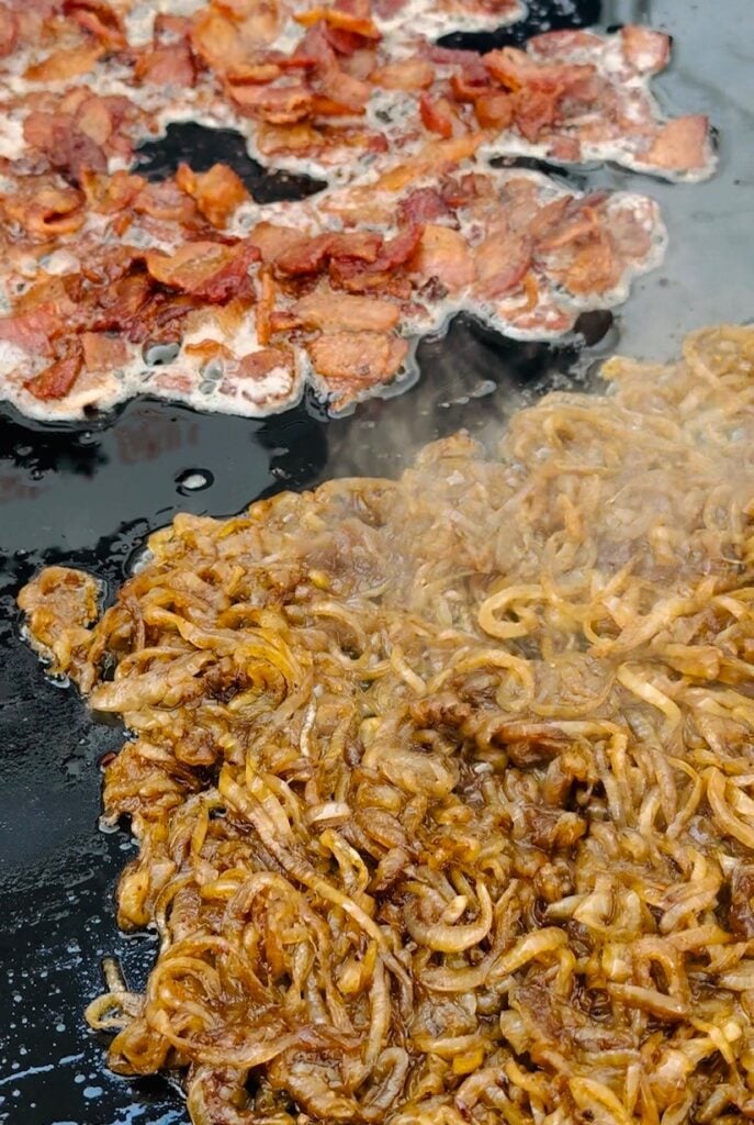 Blackstone Caramelized Onions and Bacon