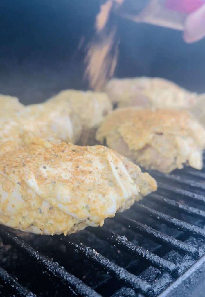 Smoked Lemon Garlic Chicken Thighs