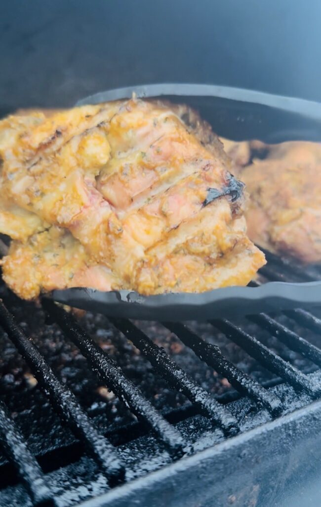 Smoked Lemon Garlic Chicken Thighs