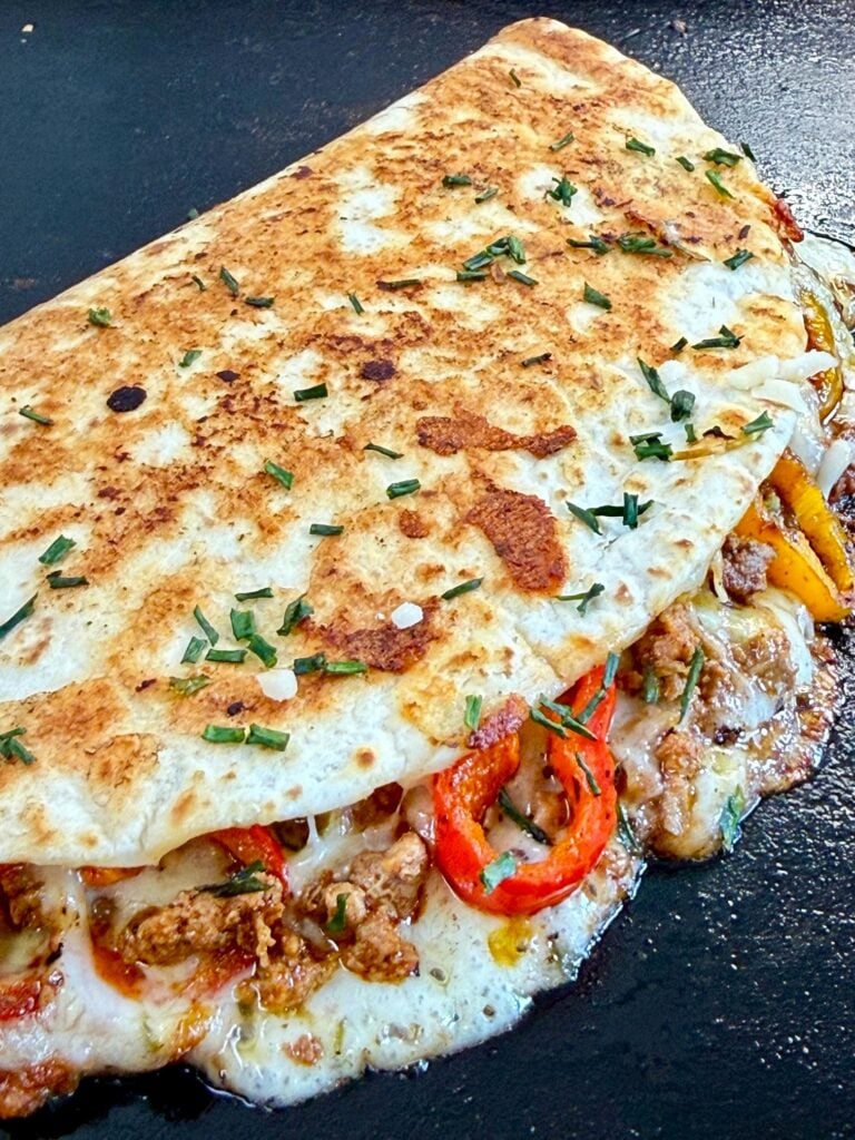 Blackstone Taco and Sweet Pepper Quesadillas