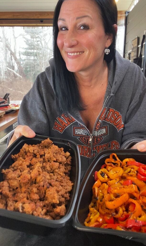 meal prepped taco meat and 