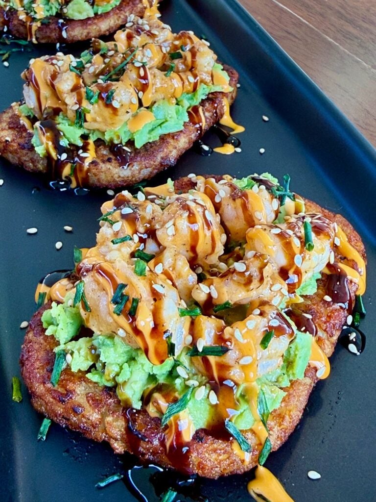 Blackstone Spicy Shrimp Loaded Hash Browns