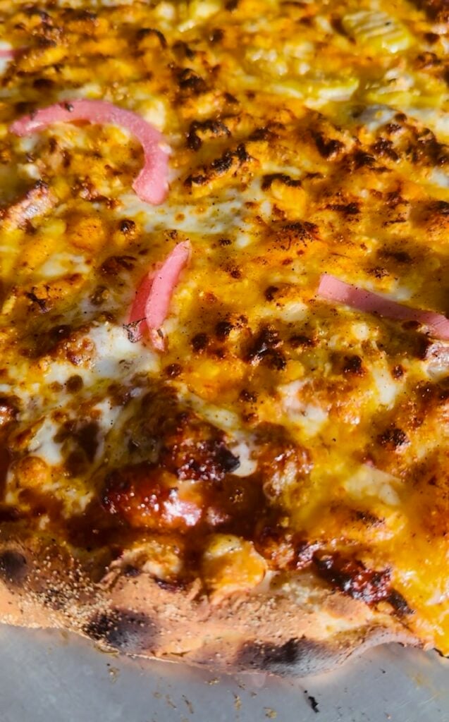 BBQ Pork Burnt End Outdoor Pizza