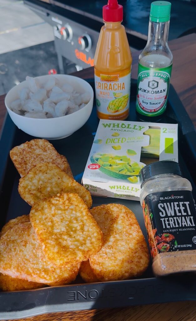 ingredients on a tray