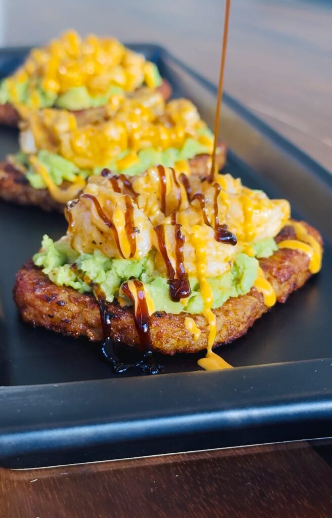 Blackstone Spicy Shrimp Loaded Hash Browns