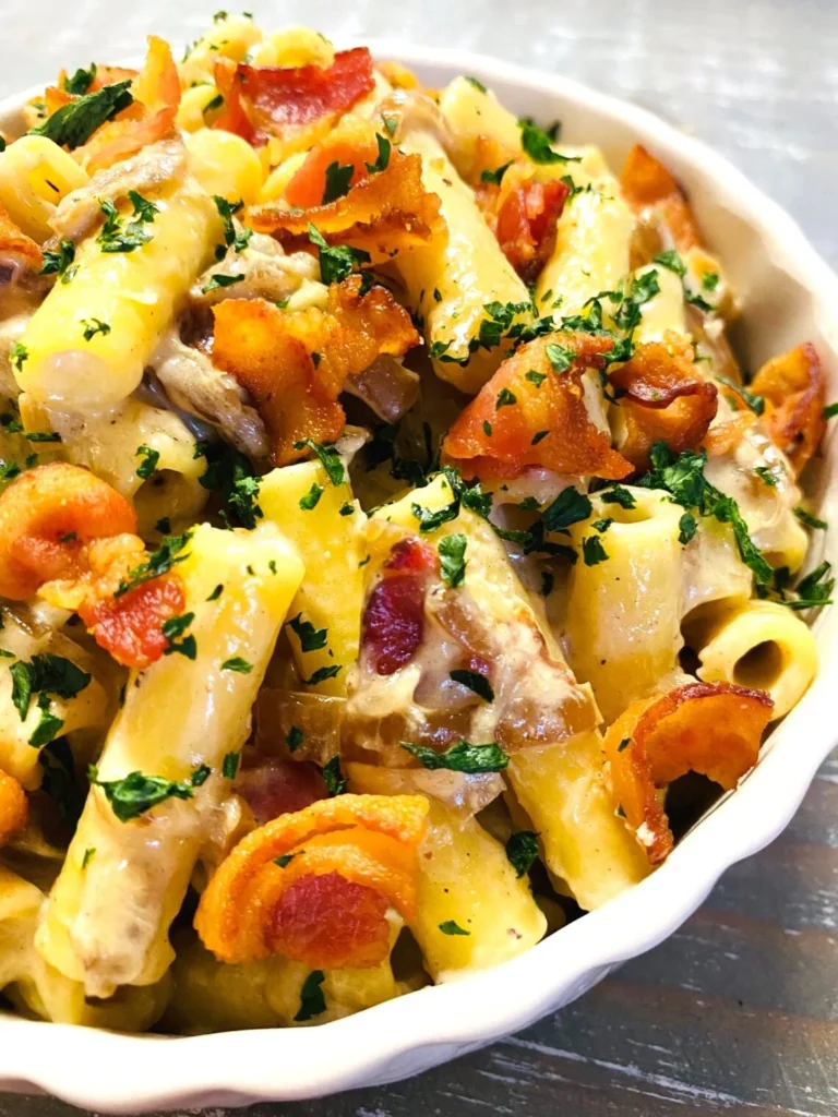 Caramelized Onion Goat Cheese Pasta