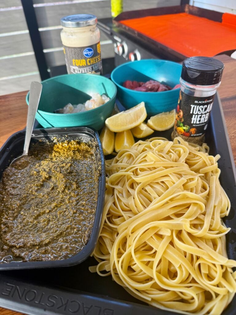 ingredients on a tray