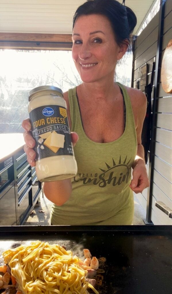 Blackstone Lemon Pesto Surf and Turf Alfredo