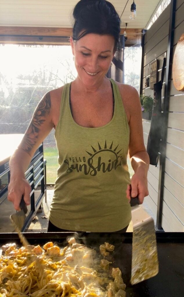 Blackstone Lemon Pesto Surf and Turf Alfredo