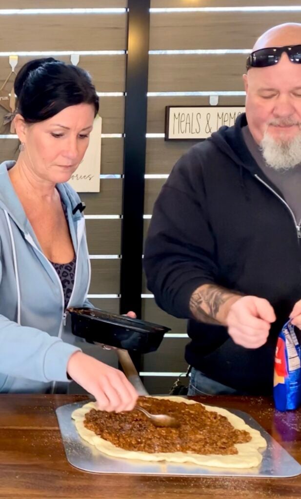 adding chili to the pizza crust