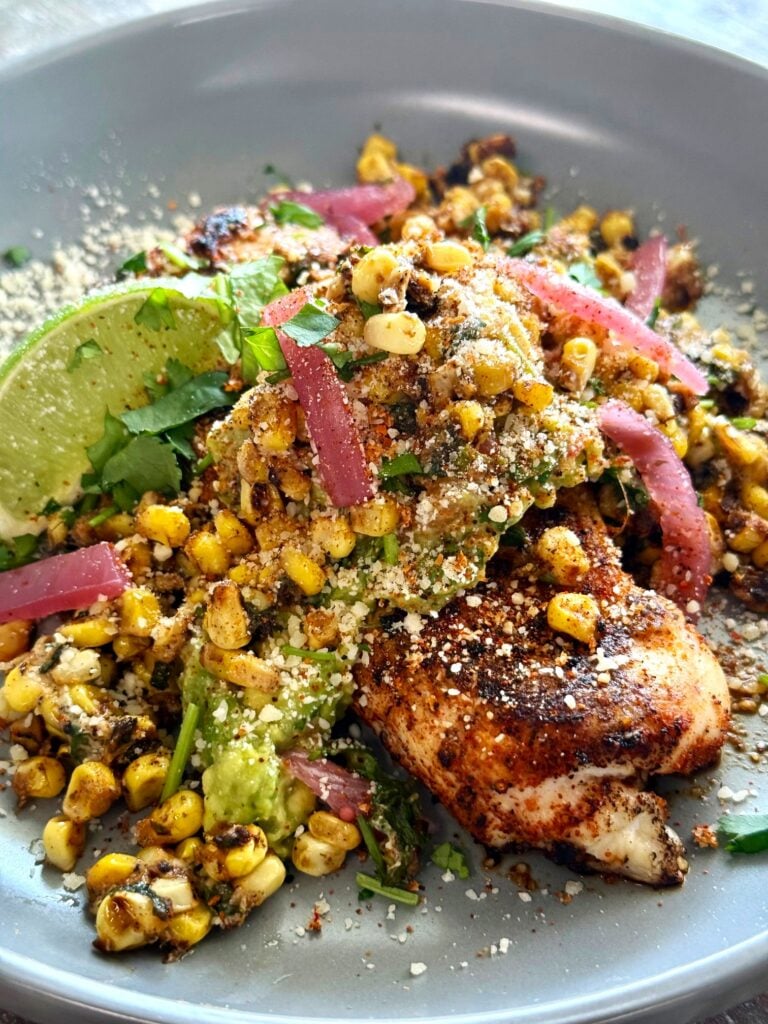 Blackstone Guacamole Street Corn Chicken