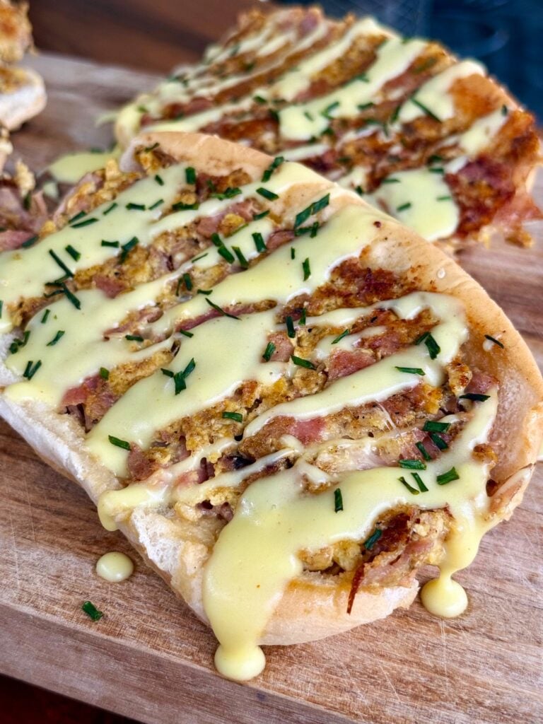 Blackstone Eggs Benedict Chopped Sandwiches