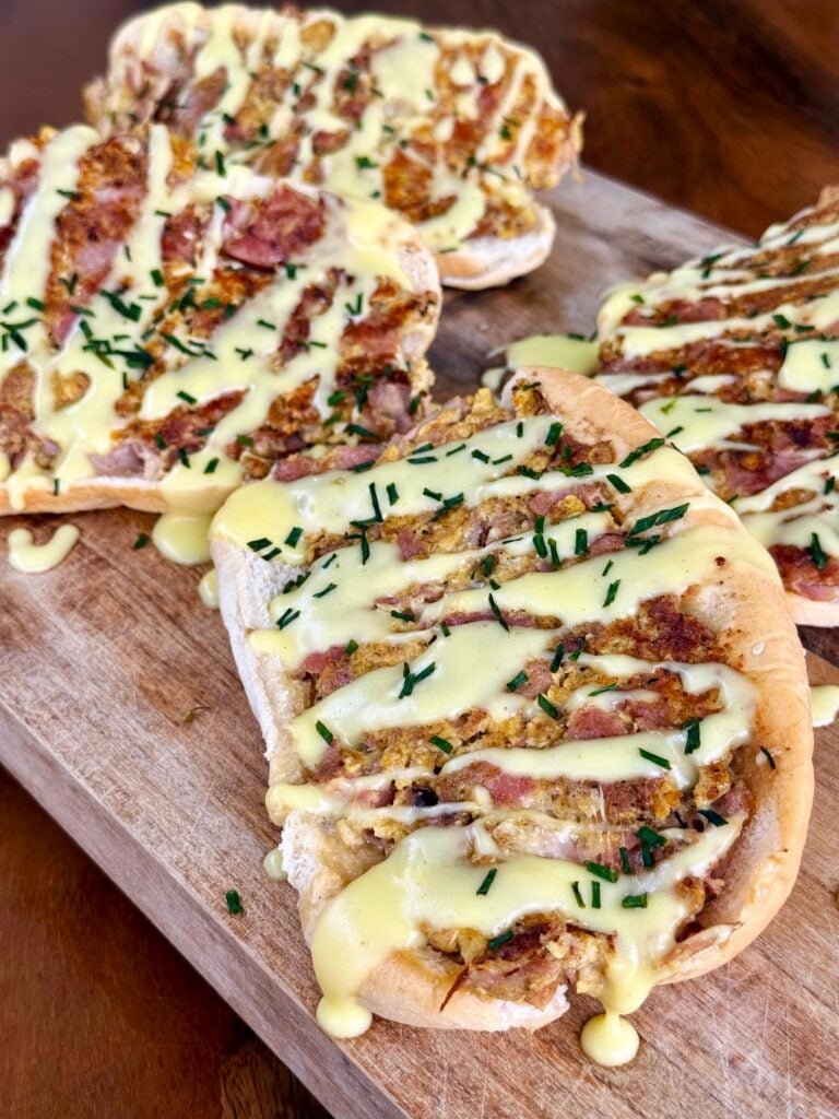 Blackstone Eggs Benedict Chopped Sandwiches