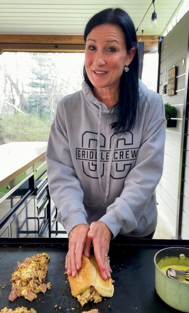 Blackstone Eggs Benedict Chopped Sandwiches