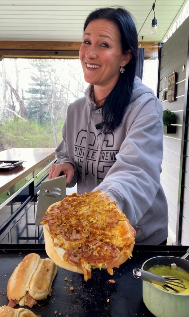 Blackstone Eggs Benedict Chopped Sandwiches