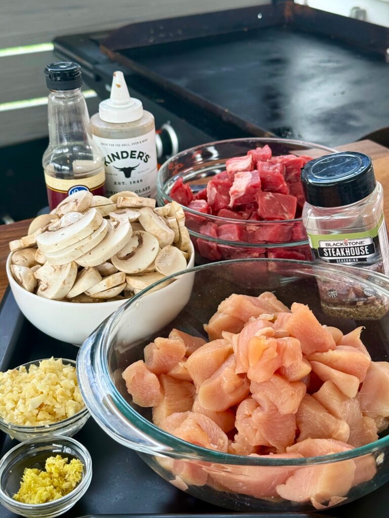 ingredients for the meal prep