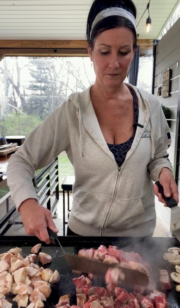cooking on the griddle