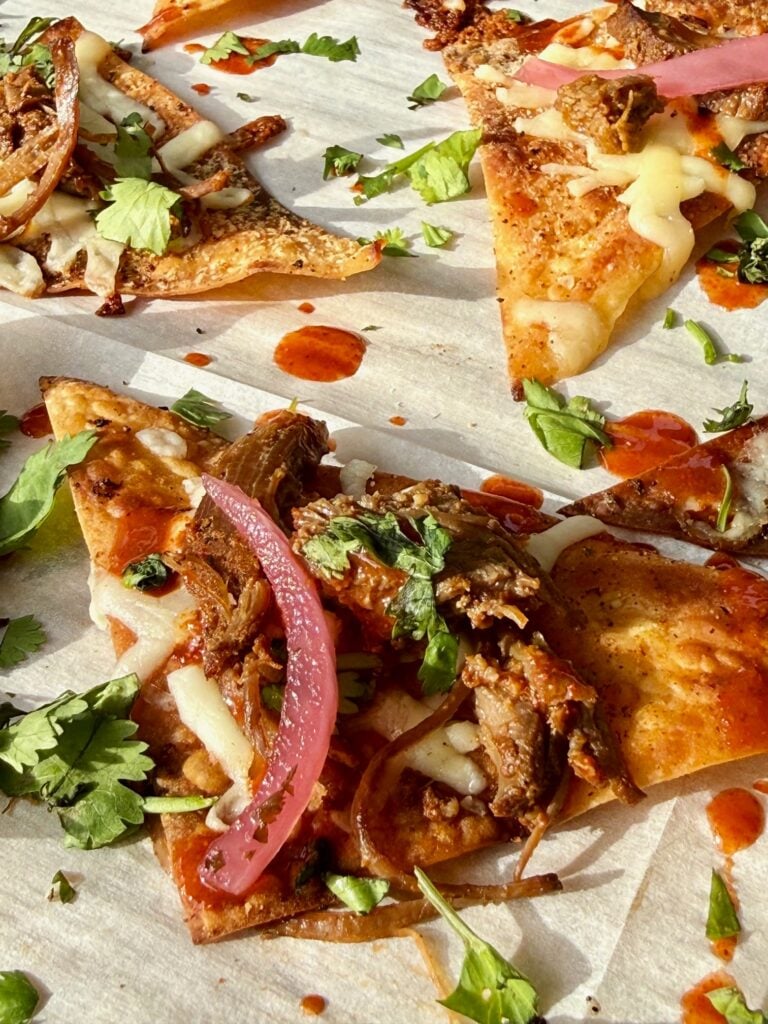 Blackstone Birria Wonton Nachos