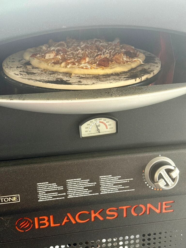 Crispy Buffalo Chicken Outdoor Pizza