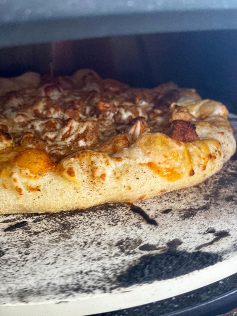 Crispy Buffalo Chicken Outdoor Pizza