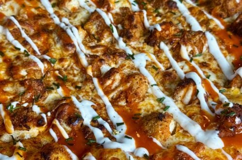 Crispy Buffalo Chicken Outdoor Pizza