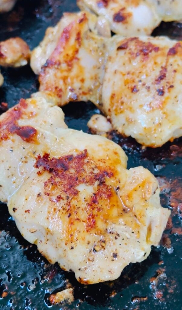 chicken on the griddle