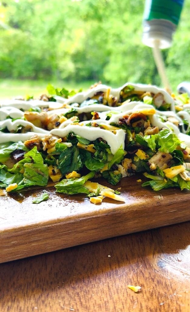 adding ranch to Blackstone Chopped Chicken Bacon Subs