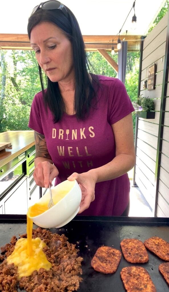 adding egg