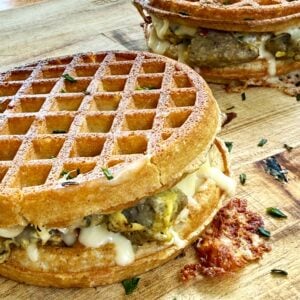 Blackstone High Protein Chicken Waffle Quesadillas